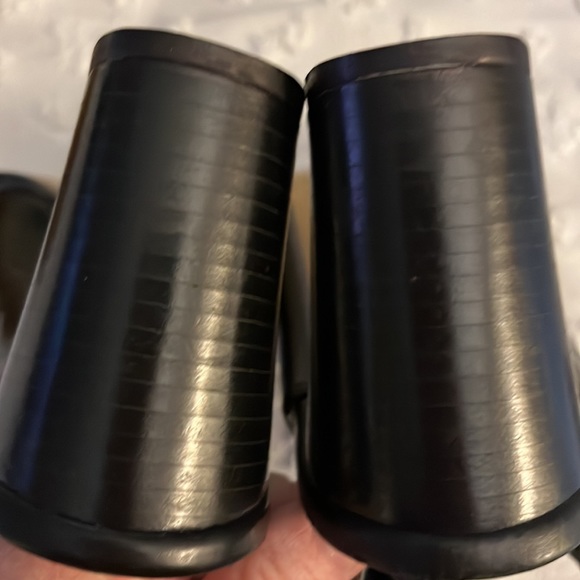 Enzo Angiolini Black Leather Block Heel Open Toe Buckle Closure Sandal 7.5 - Picture 7 of 9